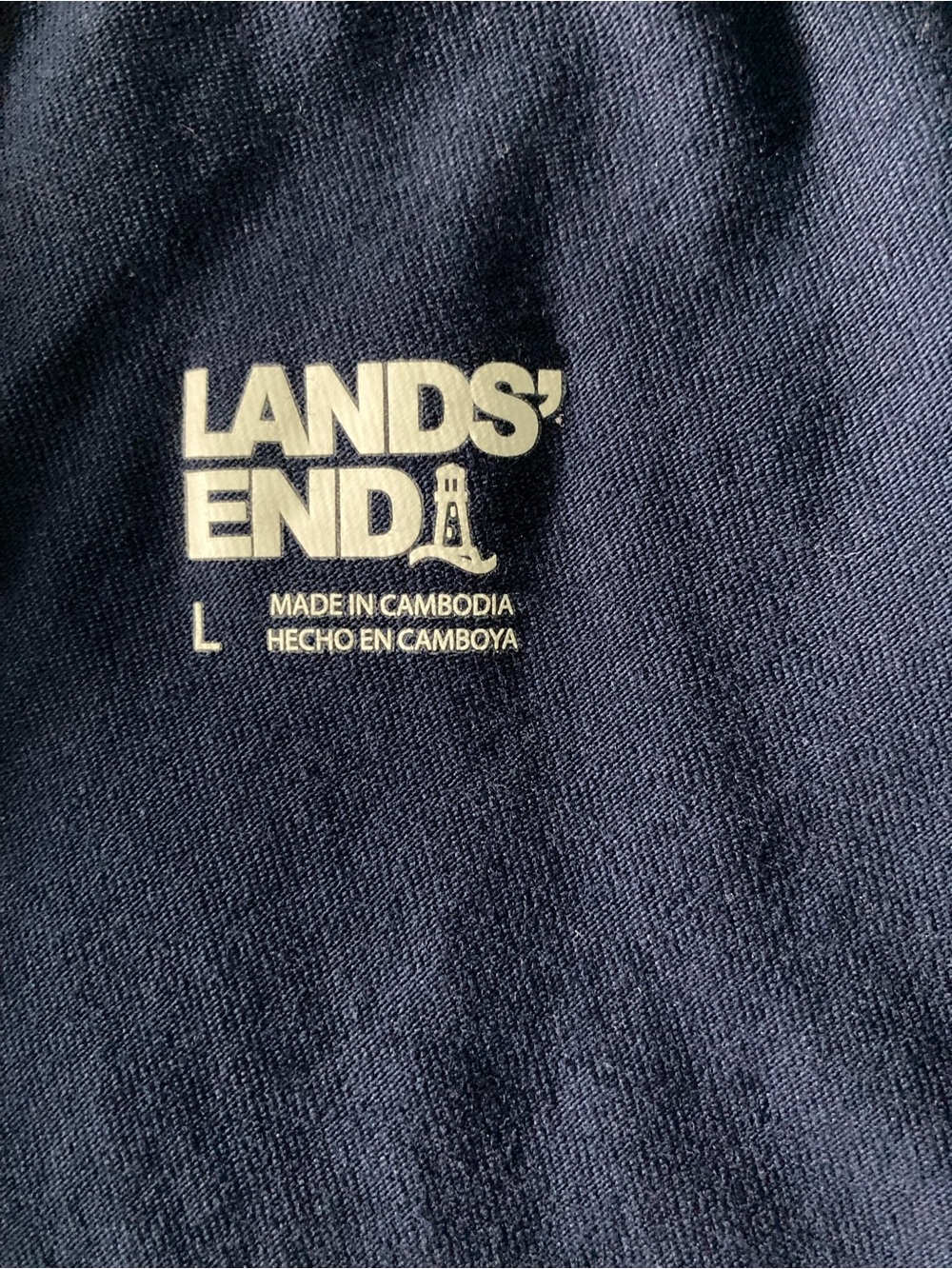 Lands' End NWOT Navy Polka Dot Cropped Capris - Picture 4 of 7